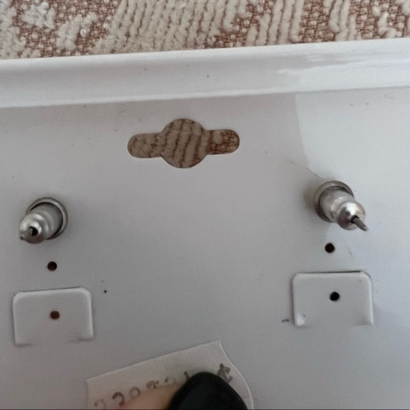 Black Oval Hoop Earrings With‎ Gold/Silver Accents By Becky’s Romance - Picture 3 of 3